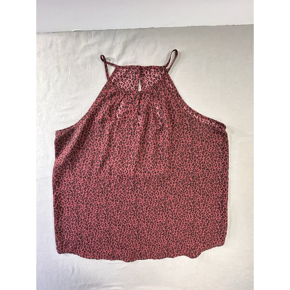 Boho Chic Night Out Glam Layering Burgundy Animal Print Camisole  Women's Medium